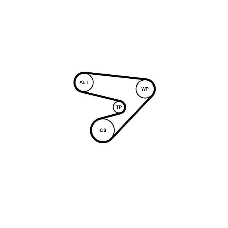 Jeu de courroies trapézoïdales à nervures CONTITECH 5PK1230K1 - Visuel 1