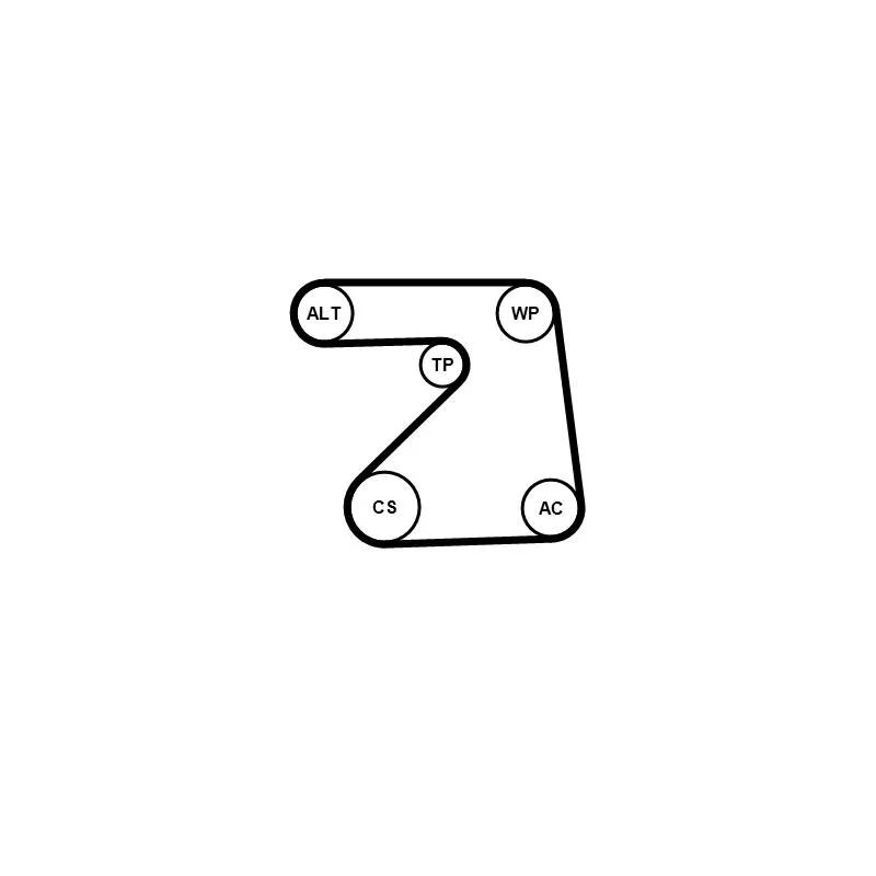 Jeu de courroies trapézoïdales à nervures CONTITECH 5PK1334K1 - Visuel 1