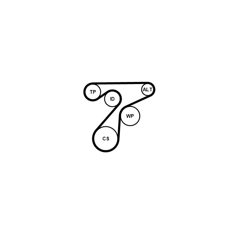 Jeu de courroies trapézoïdales à nervures CONTITECH 6PK1345K3 - Visuel 1