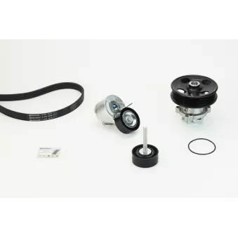 Pompe à eau+Jeu de courroie trapézoïdale à nervures CONTITECH 6PK1670WP1 pour FIAT DOBLO 1.3 D Multijet - 90cv