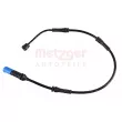 Contact d'avertissement, usure des plaquettes de frein METZGER [1190413]