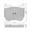 Jeu de 4 plaquettes de frein avant METELLI [22-1312-0]