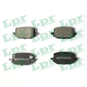 Jeu de 4 plaquettes de frein arrière LPR OEM D40606RA0B