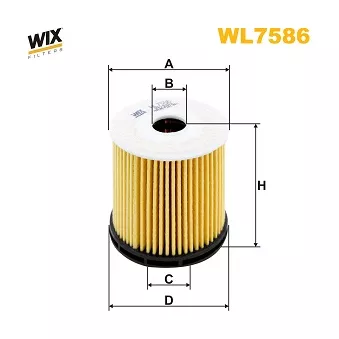 WIX FILTERS WL7586 - Filtre à huile