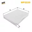 Filtre, air de l'habitacle WIX FILTERS [WP2220]