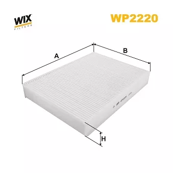 WIX FILTERS WP2220 - Filtre, air de l'habitacle