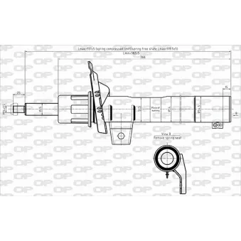 Jeu de 2 amortisseurs avant OPEN PARTS OEM 5QF413031AN