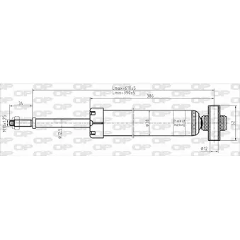 Jeu de 2 amortisseurs arrière OPEN PARTS OEM 13432674