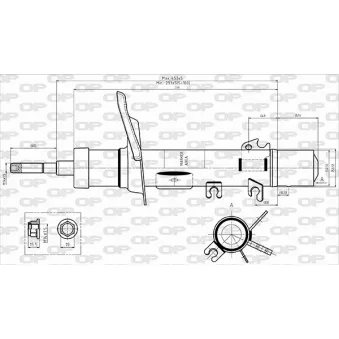 Amortisseur avant gauche OPEN PARTS SAB8695.31 pour CITROEN C3 AIRCROSS 1.5 BlueHDi 120 - 120cv