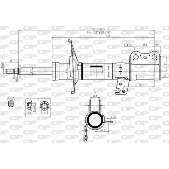 Amortisseur avant gauche OPEN PARTS OEM 4852009490