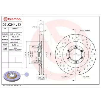 Jeu de 2 disques de frein avant BREMBO OEM 8981246633