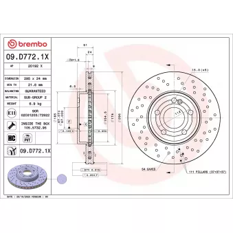 Jeu de 2 disques de frein avant BREMBO OEM 2474210312