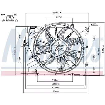 Ventilateur, refroidissement du moteur NISSENS OEM 17427522055