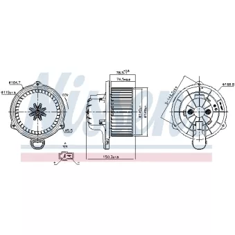 Pulseur d'air habitacle NISSENS 87510