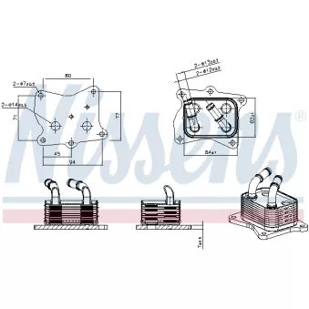 Radiateur d'huile NISSENS 91569 pour CHRYSLER 300 1,6 T-GDi - 150cv