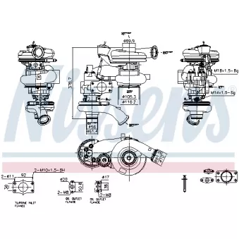 Turbocompresseur, suralimentation NISSENS 93718