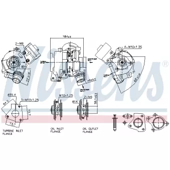 Turbocompresseur, suralimentation NISSENS 93937