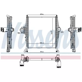 Intercooler, échangeur NISSENS 961287