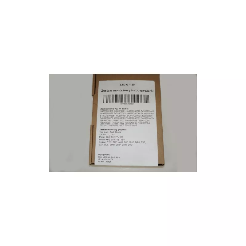 Kit de montage, turbo LTD LTD-GT120 - Visuel 2