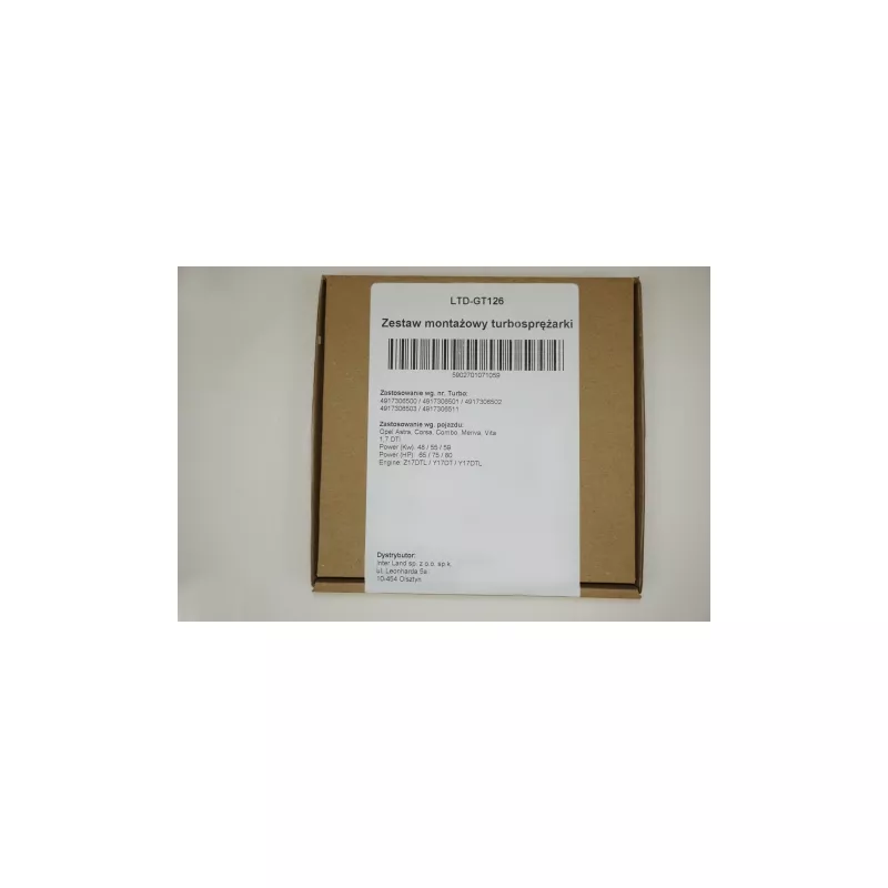 Kit de montage, turbo LTD LTD-GT126 - Visuel 2