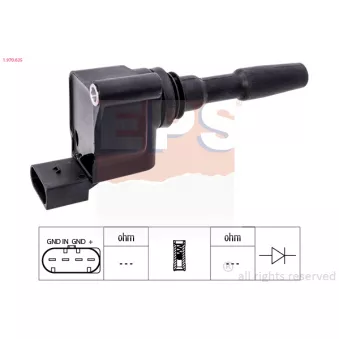 Bobine d'allumage EPS 1.970.635 pour SKODA SUPERB 1.5 TSi - 150cv