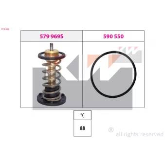 KW 579 969 - Thermostat, liquide de refroidissement