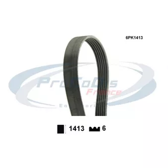 PROCODIS FRANCE 6PK1413 - Courroie trapézoïdale à nervures
