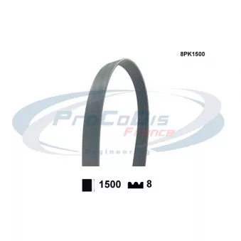 PROCODIS FRANCE 8PK1500 - Courroie trapézoïdale à nervures