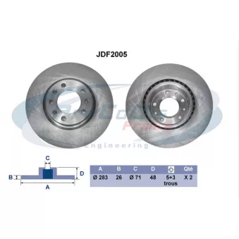 PROCODIS FRANCE JDF2005 - Disque de frein arrière