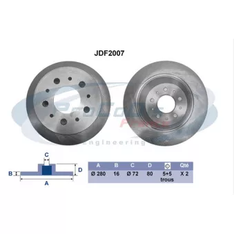 PROCODIS FRANCE JDF2007 - Disque de frein arrière