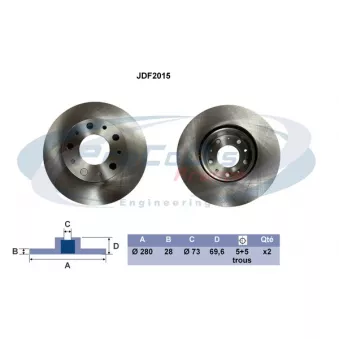PROCODIS FRANCE JDF2015 - Disque de frein arrière