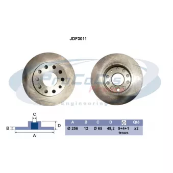 PROCODIS FRANCE JDF3011 - Disque de frein arrière