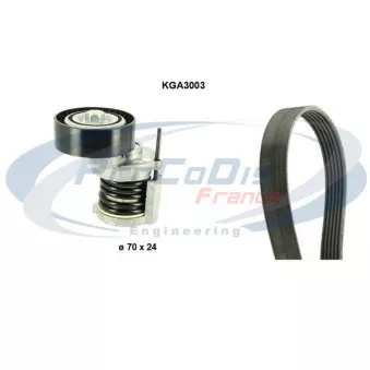 PROCODIS FRANCE KGA3003 - Jeu de courroies trapézoïdales à nervures