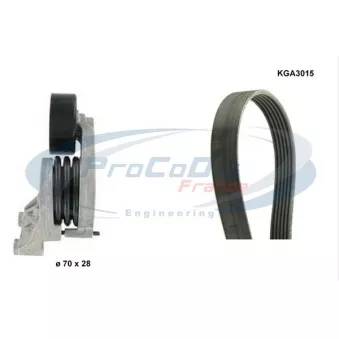 PROCODIS FRANCE KGA3015 - Jeu de courroies trapézoïdales à nervures