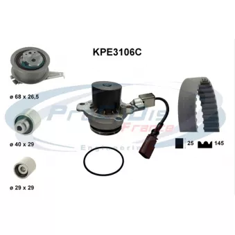 Pompe à eau + kit de courroie crantée PROCODIS FRANCE [KPE3106C]