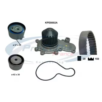 Pompe à eau + kit de courroie de distribution PROCODIS FRANCE [KPE8002A]