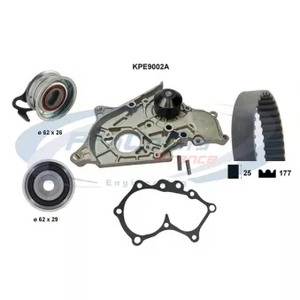 Pompe à eau + kit de courroie de distribution PROCODIS FRANCE [KPE9002A]