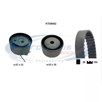 PROCODIS FRANCE KTD8002 - Kit de distribution