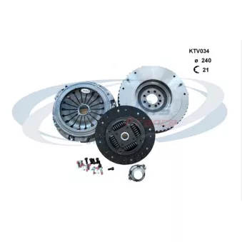 PROCODIS FRANCE KTV034 - Kit d'embrayage + volant moteur