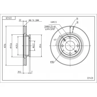 HART 221 420 - Disque de frein arrière