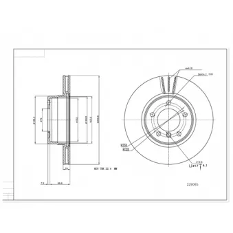 HART 229 065 - Disque de frein arrière