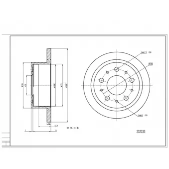 HART 232 233 - Disque de frein arrière