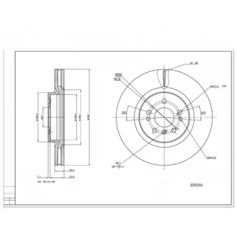 HART 250 240 - Disque de frein arrière