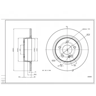 HART 250 262 - Disque de frein arrière