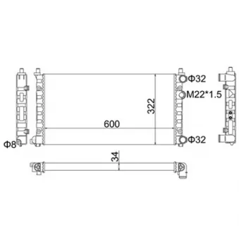 Radiateur, refroidissement du moteur HART [600 242]