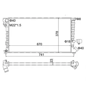 HART 601 388 - Radiateur, refroidissement du moteur