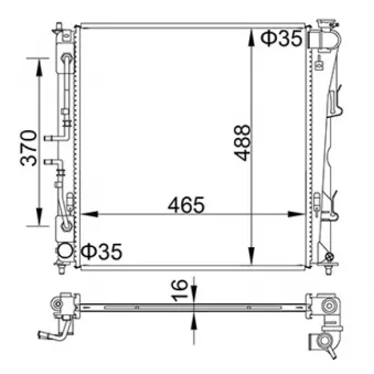 HART 622 277 - Radiateur, refroidissement du moteur
