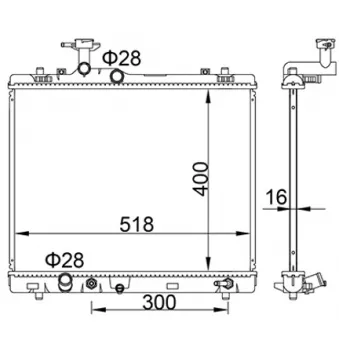 HART 622 323 - Radiateur, refroidissement du moteur