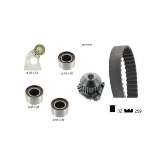 BÖLK BOL-J040134 - Pompe à eau + kit de courroie crantée