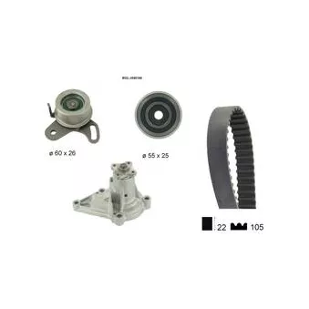 Pompe à eau + kit de courroie crantée BÖLK [BOL-J040146]